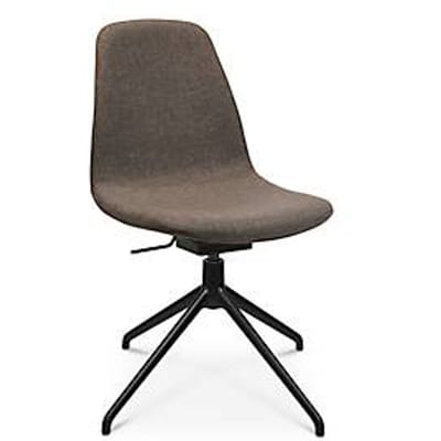 Conferentiestoel Topstar Sitness Life 1.1, draaibaar/zitting in hoogte verstelbaar, zonder armleuningen, B 460 x D 390 x H 450-480 mm, 4-poots onderstel, matzwart aluminium & stof, bruin