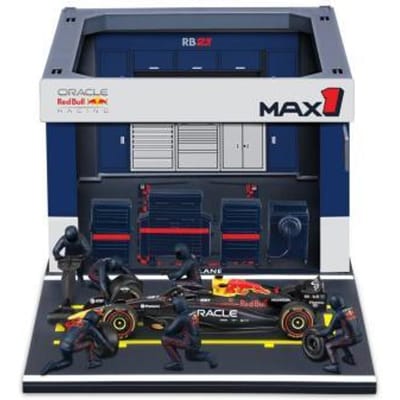 Bburago Burago 1/43 Racing - Red Bull Racing RB21 Pit Pass Max Verstappen Auto's op schaal