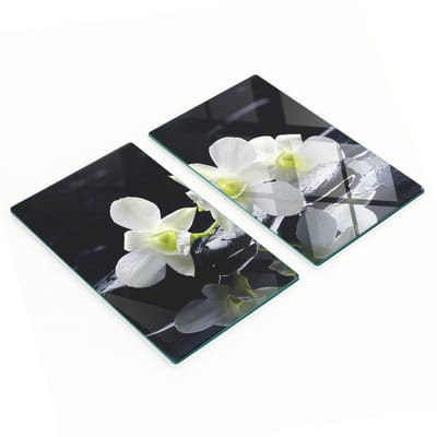 Multifunctionele decoratieve glazen snijplanken voor de keuken, orchidee, 2x30x52 cm