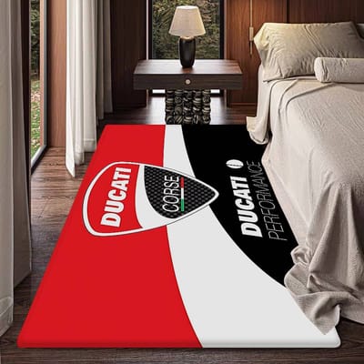 D-Ducati Motorfiets LOGO Vloermat Rechthoekig Antislip Huis Zacht Badmat Voordeur Binnen Buiten Mat Welkomstmat 40x60 cm