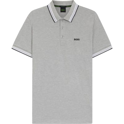 Boss Paddy Euro-poloshirt voor heren (Zilver)
