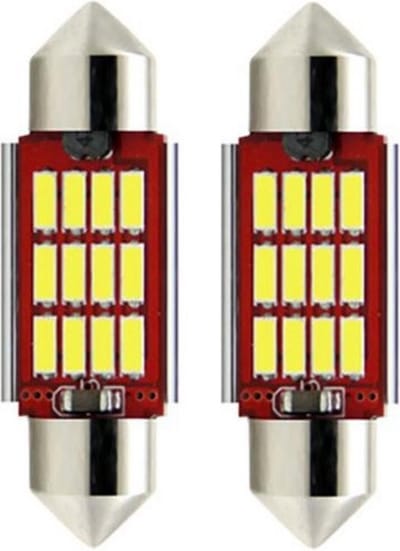 TLVX C5W 34mm Festoon LED Auto lampen / 2 stuks / 34 milimeter / Interieur lamp / Leeslamp / Sfeerverlichting dakhemel / Interior Bulb / Buislamp / Kofferbak verlichting Bagage / Instapverlichting led / Canbus Storingsvrij / 6000K Wit licht / 12V