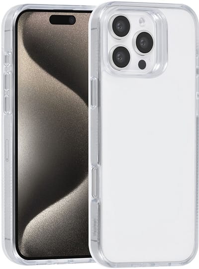 TUNIQ telefoonhoesje voor Apple iPhone 16 Pro Max - Siliconen backcover - Wit