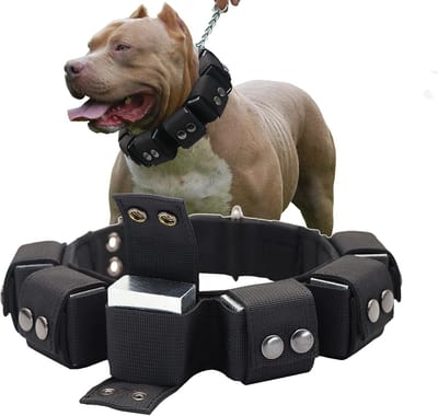 Tactische hondenhalsband met verstelbare gewichten voor training – Geschikt voor kleine, middelgrote en grote honden