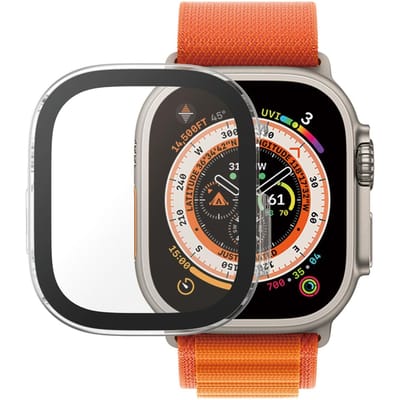 PanzerGlass Screenprotector geschikt voor Apple Watch Ultra - 49 mm Glazen | PanzerGlass Full Body Protector - Case Friendly - Zwart