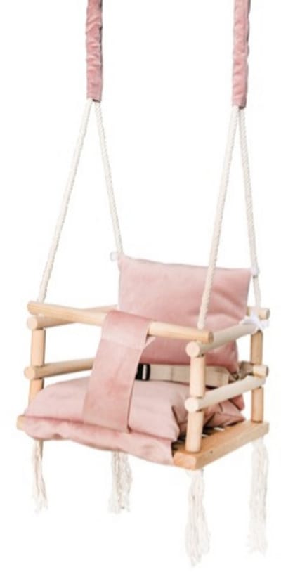 HMWR TRADING Meegroeischommel - Roze 3-in-1 schommel voor baby & peuter - Vanaf 8 maanden
