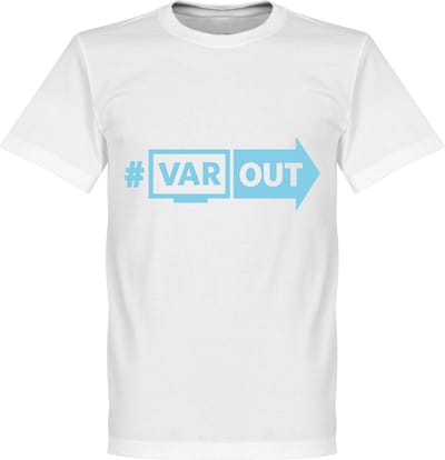 VARout T-Shirt - Wit/ Lichtlblauw - 5XL