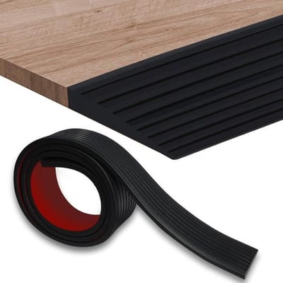 Deurdrempelhelling - 1 meter x 10 millimeter x 50 millimeter - Rubberen deurdrempelhulp - Auto-instaphelling - Deurdrempelhelling -