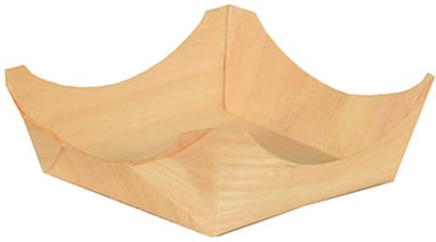 50 Fingerfood - Schalen, hout pure hoekig 3 cm x 8 cm x 8 cm