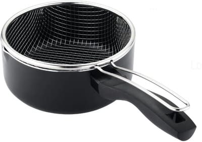 SNJY® Frituurpan - Friteuse - Frituurketel - Ø 18 cm - 2,15L - Zwart