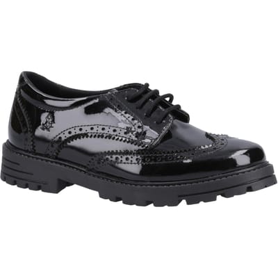 Hush Puppies Schoolschoenen in lakleer voor meisjes (Zwart)
