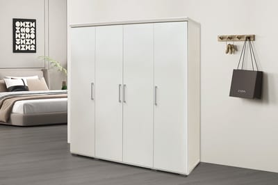 Kledingkast Mike Wit – 4 Deuren – 160 x 52 x 183 cm - Rousseau