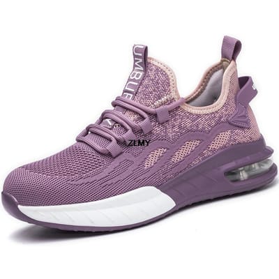 Nieuwe heren veiligheidsschoenen stalen neus sneaker sport air cushion reflecterende werk veiligheidsschoenen man lekvrije werkschoenen anti-smash 38 gray