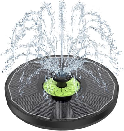 Zonne Fontein met 3.5W Zonnepaneel voor Vogelbad en Tuin - Inclusief 4 Bevestigingsstangen en 8 Sproeipatronen