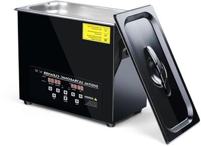 Ultrasone reiniger - Schoonmaakapparaat - Dieptereiniging objecten - Instelbaar digitaal display - 6 liter tank - Zwart