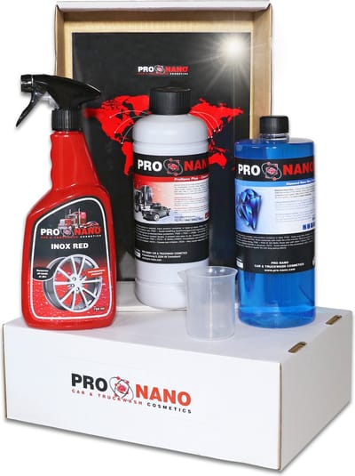 ProNano | Pro Nano Starterspakket Inox Red | CONTACTLOOS WASSEN! NANO TECHNOLOGIE | Direct aan de slag met uw auto of truck! Dat kan met het ProNano Starterspakket Inox Red.