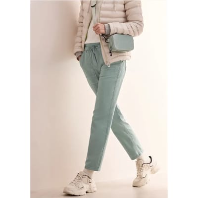 Broek met gewassen look