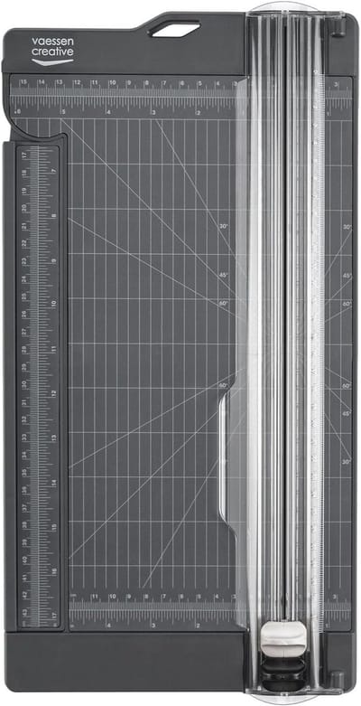 Papier Snijder - Snijapparaat Snijplank - Kaarten Maken - Met Ril Functie - 30.5 x 15 cm - Antraciet Grijs