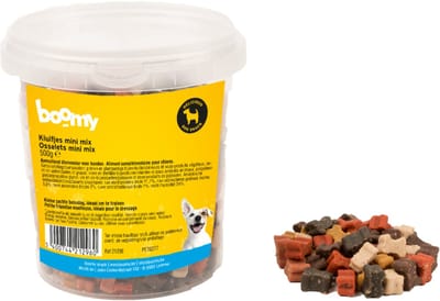 Boomy - Hondensnacks - Zachte hondensnoepjes - Beloningssnoepjes - Kluifjes mini mix - 2 x 500g
