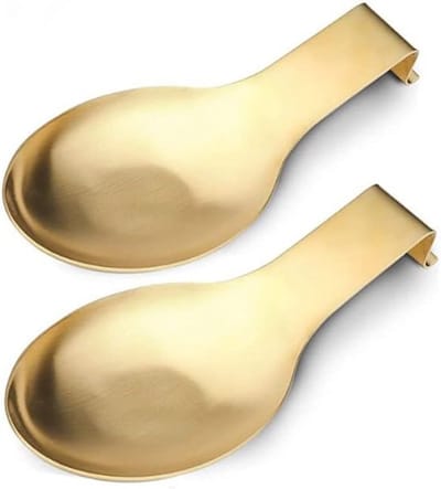 SnelShoppen - Spoon Racks voor Keuken, RVS Lepelhouder Keuken (Goud) – Grote, Gemakkelijke Ondersteuning voor Keukenbenodigdheden