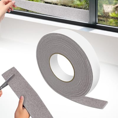 Condensabsorberende Strip voor Raam, 3 cm x 5 m, Vilt Sealing Tape voor Vochtabsorptie, Zelfklevende Tochtstrip voor Raam- en Kozijnbescherming