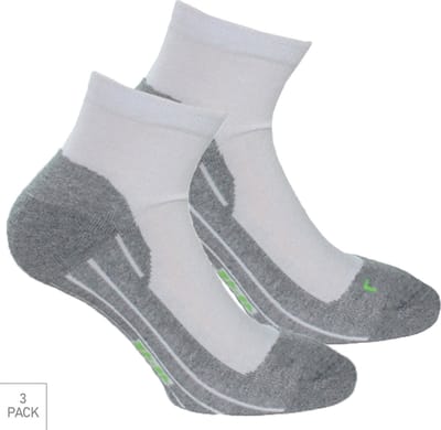 Boru Bamboo - 3-Pack - Quarter Wandelsokken XP - Bamboe - Hypoallergeen - Heren / Dames - wit - 35-38 - 2343