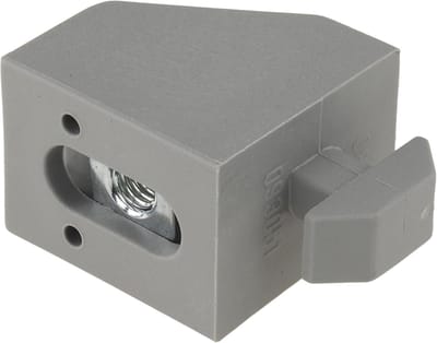 Versterkt Bevestigingsblok - Draaibaar Profielonderdeel - Machinebouw Assemblage - Glasvezel Versterkt Kunststof - 25mm Groef 8 - Grijs