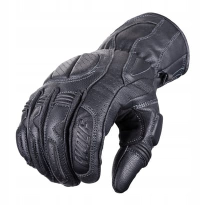 Wolf Furia - Motorhandschoenen - Zwart - Leer - Ademende Voering