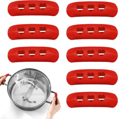 Solidchoice - 8 Stuks Siliconen Handgrepen voor Gietijzeren Koekenpan