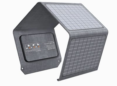 Draagbaar Zonnepaneel 40W – Opvouwbare Solar Lader 23,5% Rendement – USB & USB-C Snelladen – Waterbestendig – Voor Camping, Camper & Noodstroom