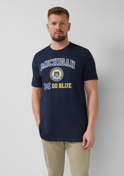 T-shirt van katoenjersey met logo-opdruk vooraan s.Oliver