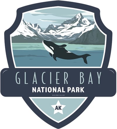 Signs USA - Landmark GLACIER BAY National Park - Wandbord - 28 x 31 cm