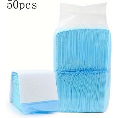 Lot de 50 Tapis à couches extra larges lavables pour chien - Coussinets d'entraînement tissés absorbants pour animaux de compagnie, Coussinets déodorants pour chiot pour les déchets animaux 50pcs