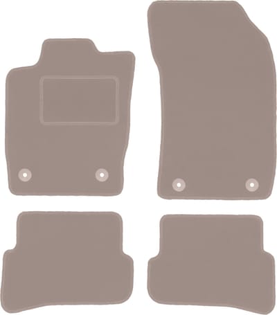 Beige velours vloermatten voor: Audi A1 8X hatchback (2010-)