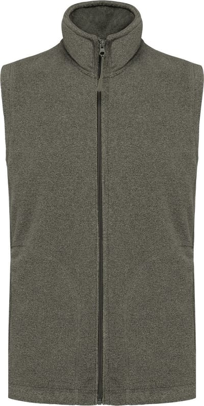 Fleecebodywarmer 'Luca' merk Kariban maat S Green Marble Heather