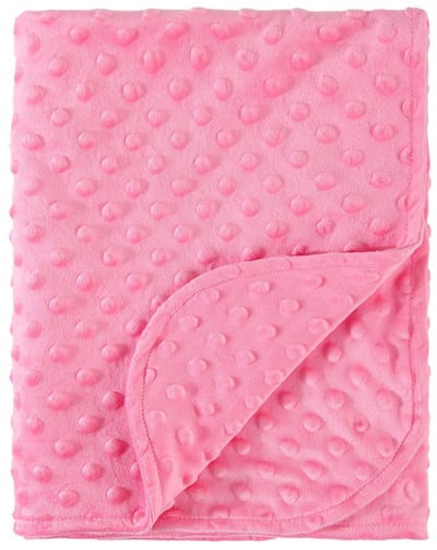 Sierdeken – Babydeken – Kinderdeken – Zachte fleece deken – Comfortabele inbakerdoek – Dubbellaagse, afgebiesde kinderdeken met structuur – Baby-inbakerdoek & deken – Effen deken – Geschikt voor wiegjes – 100 x 80 cm