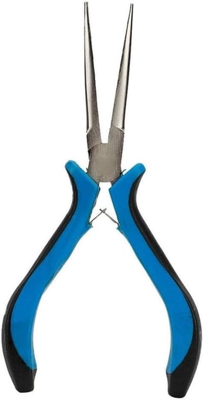 Lange neus tang Punttang - 6 inch Precisietang met extra lange taps, met toeloopende en niet-gekartelde kaken, voor sieradenreparatie, draadwikkeling, kralen en ambachten - Pack 1