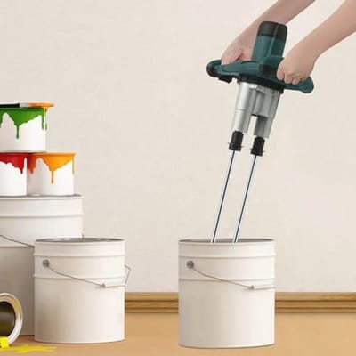 2800 W Dubbele Mortelmixer met 6 Versnellingen en Handmatige Besturing – Ideaal voor Mengtaken en Verf