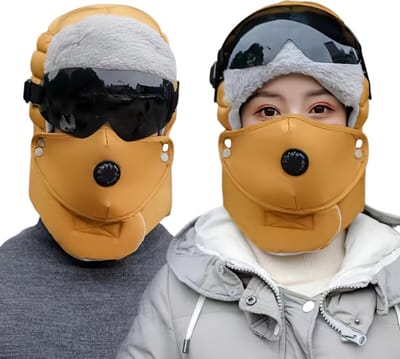 Nivard Oorwarmers - Oorverwarmers - Earmuffs - Ear Warmers - Dames - Heren - Volwassenen - Winter - Unisex - Geel - Met Zwarte Bril