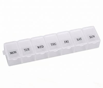 Pillendoos - 7 vakken - 7 dagen - Pillendoos voor 1 week - Wit - IXEN