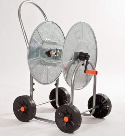 Slangenwagen - Haspel Tuinslang - Tuin Besproeien - Verzinkt Stalen Frame - 80 Meter - Metaal