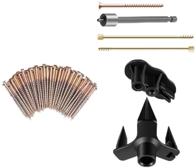 Complete Vloer Reparatieset voor het Verhelpen van Vloerkraken, Inclusief 5 Hulpmiddelen en 50 Schroeven, Geschikt voor Tapijt, Vinyl en Houten Vloeren