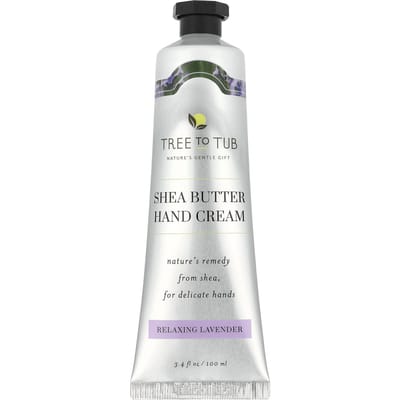 Tree To Tub, Shea Butter Hand Cream, Relaxing Lavender, 100 ml (3,4 fl oz) white