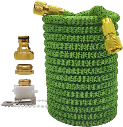 Tuinslang - Flexibele leiding - Tuin bewateren - Zelfuitrekbaar - 7.5 meter - Groen Zwart