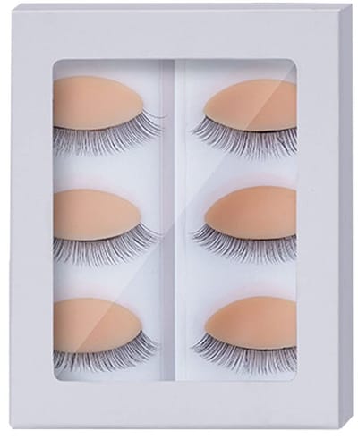 Dailygoods- Oogleden 3 Paar - Vervangende Oogleden - Siliconen Oogleden - Realistische Oogleden - Voor Mannequin-hoofd - Voor Wimperoefeningen - Wimperoogleden