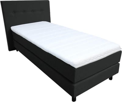 Slaaploods.nl Dana - Boxspring inclusief matras - 80x200 cm - Zwart