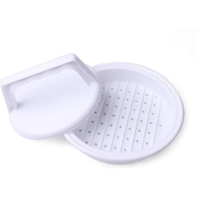 Hamburger Patty Maker ABS Hamburgerpers Ronde Vorm Anti-aanbak Hamburger Vlees Rundvlees Grill Burgerpers Patty Maker Vorm Gereedschap white
