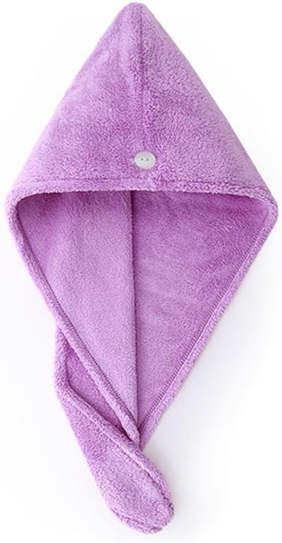 Super Absorberende Microvezel Haar Turban Handdoek voor Kinderen en Volwassenen - Verminder Droogtijd voor Lang en Kort Haar - Paars