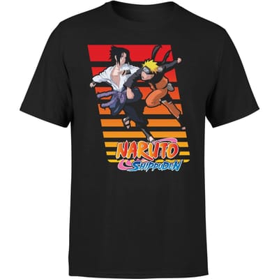 Naruto Fight Unisex T-Shirt - Black - XXL