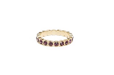 SILIS RING | GOLD & PURPLE STRASS | THE RING STRASS